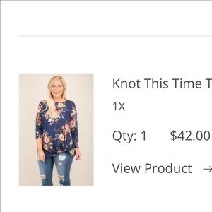 Navy Floral Top Chic Soul